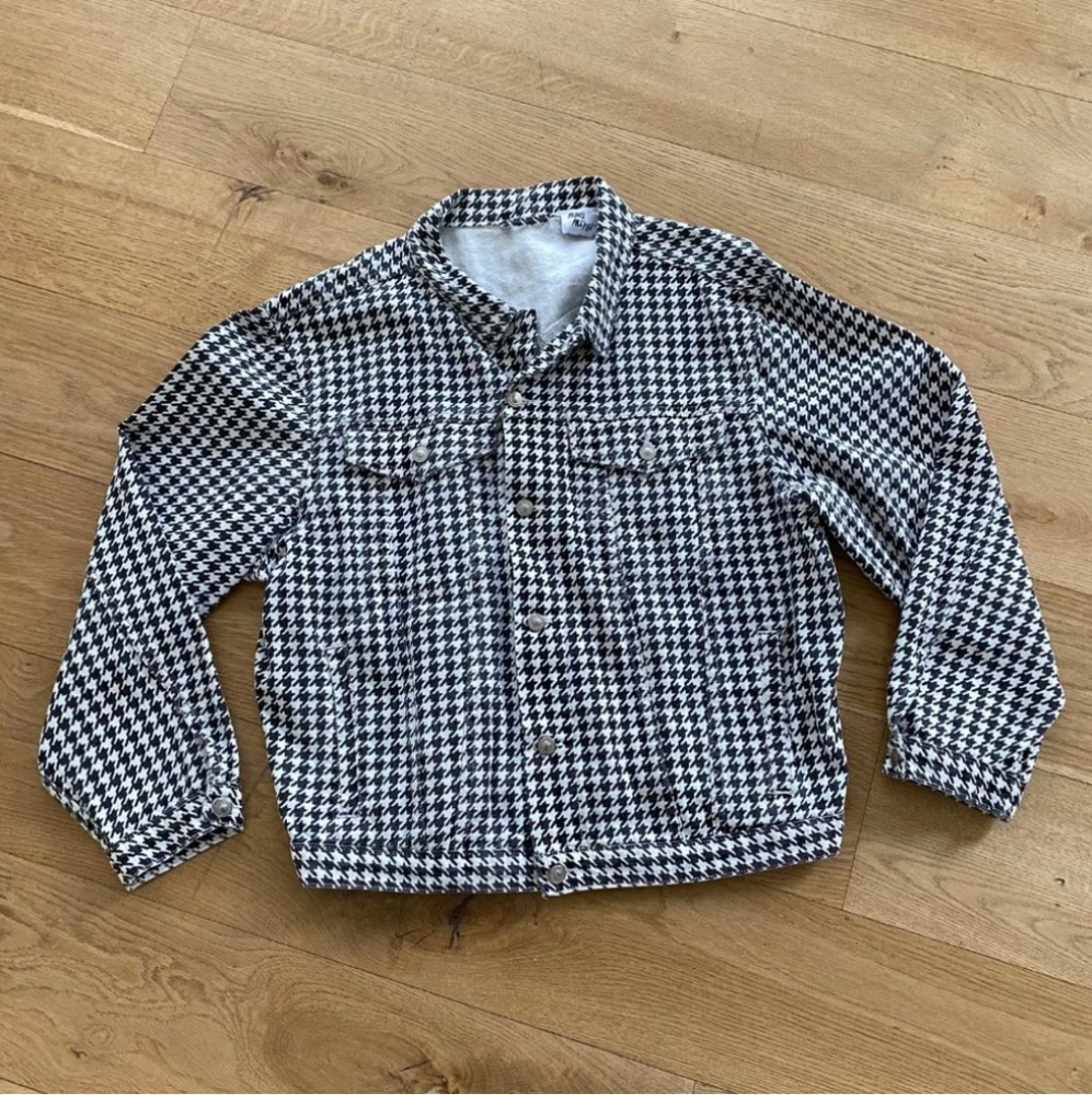 Princess Polly Houndstooth Jacket in Black and White